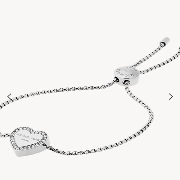 Michael Kors- Logo Silver-Tone Slider Bracelet - Picture 3 of 5